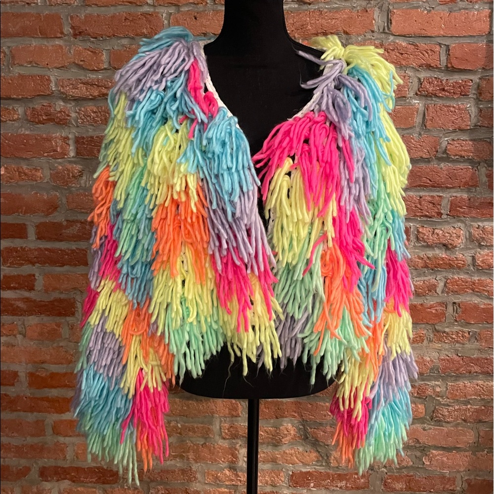Shaggy multi color sweater